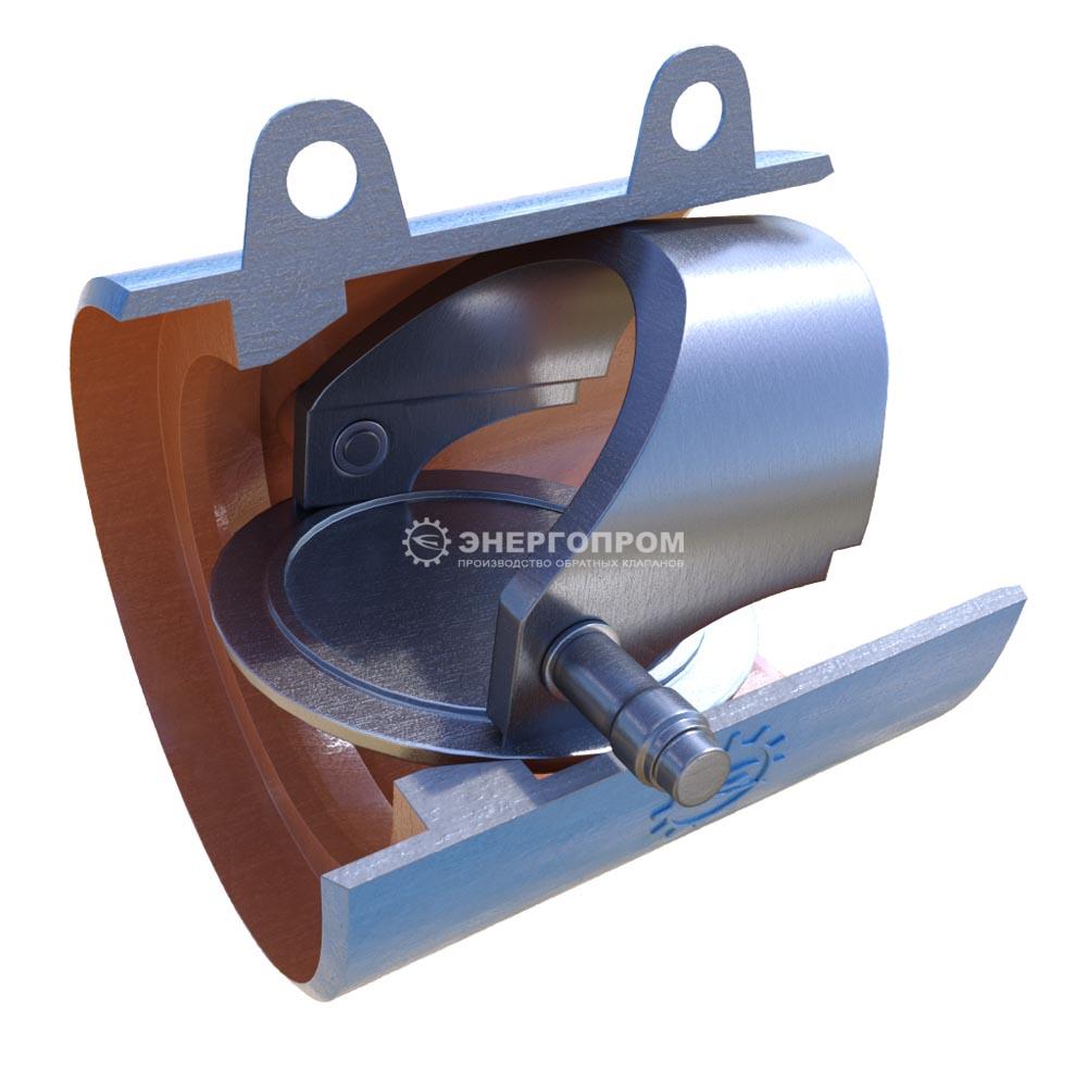 Веб студия Клапан обратный поворотный 19с47нж под приварку, стальной, сварной, приварной с концами под приварку, на давление 40 атм. 19с47нж ДУ200, ДУ250, Ду300, Ду400, ДУ500, Ду600