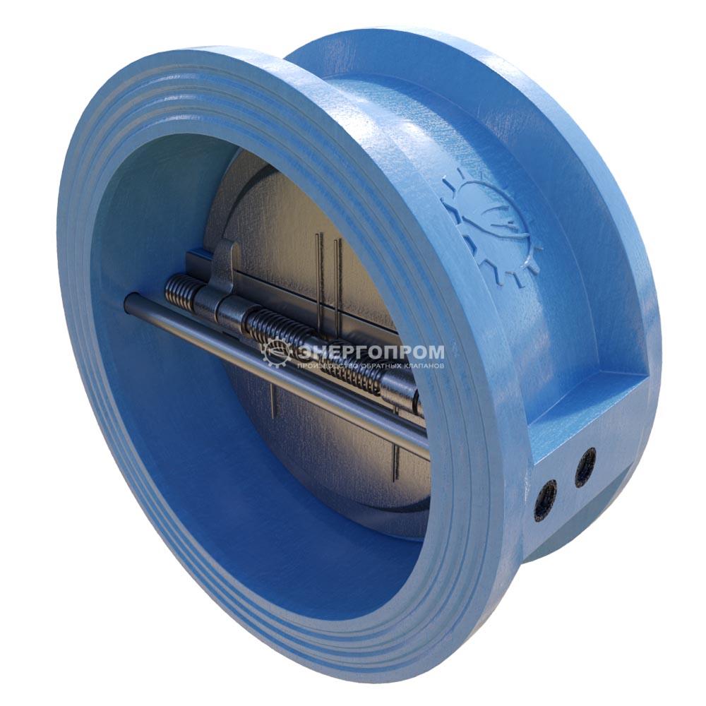 Веб студия Клапан обратный двустворчатый чугунный межфланцевый подпружиненный Ду40-1200 Ру16