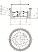 осесимметричный нержавеющий межфланцевый обратный клапан